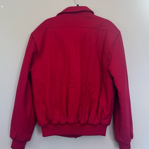 Vintage Members Only red wool Bomber jacket size 47L - Picture 2 of 10